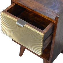 Load image into Gallery viewer, Mini Manila Gold 1 Drawer Bedside Table
