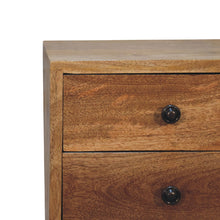 Load image into Gallery viewer, Mini 2 Drawer Oak-ish Bedside Table
