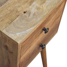 Load image into Gallery viewer, Mini 2 Drawer Oak-ish Bedside Table
