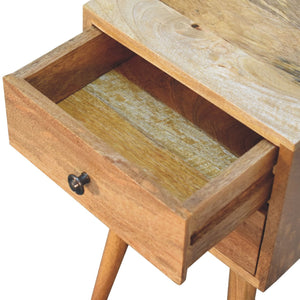 Mini 2 Drawer Oak-ish Bedside Table