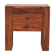 Load image into Gallery viewer, Square Honey Bedside Table with U-shape Feet
