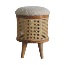 Load image into Gallery viewer, Cream Boucle Larissa Footstool
