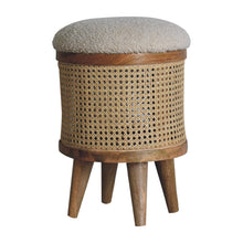 Load image into Gallery viewer, Cream Boucle Larissa Footstool
