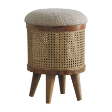 Load image into Gallery viewer, Cream Boucle Larissa Footstool
