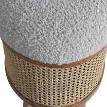 Load image into Gallery viewer, Cream Boucle Larissa Footstool
