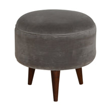 Load image into Gallery viewer, Grey Velvet Nordic Style Footstool
