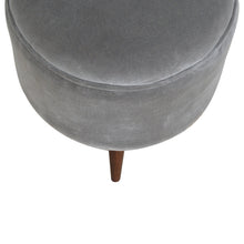 Load image into Gallery viewer, Grey Velvet Nordic Style Footstool
