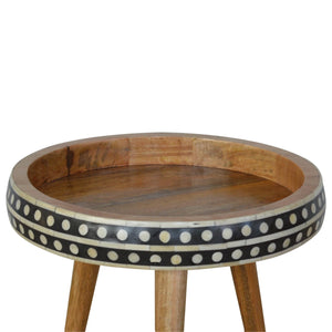 Small Patterned Nordic Style End Table