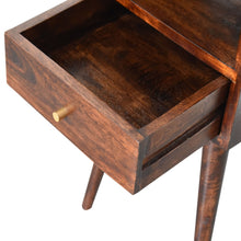 Load image into Gallery viewer, Mini Walnut Bedside Table
