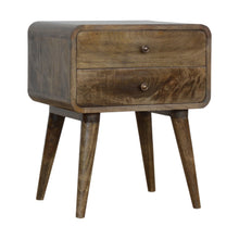 Load image into Gallery viewer, Curved Classic Grey Washed Bedside Table
