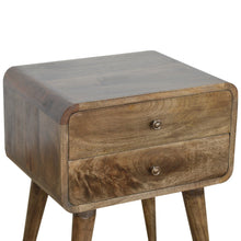 Load image into Gallery viewer, Curved Classic Grey Washed Bedside Table
