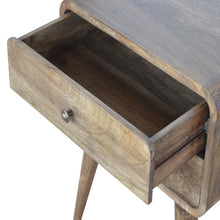 Load image into Gallery viewer, Curved Classic Grey Washed Bedside Table
