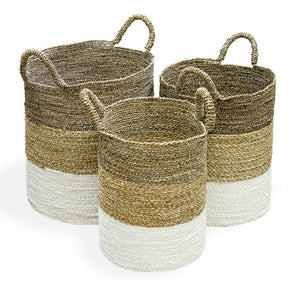 Grey Top Baskets Set of 3