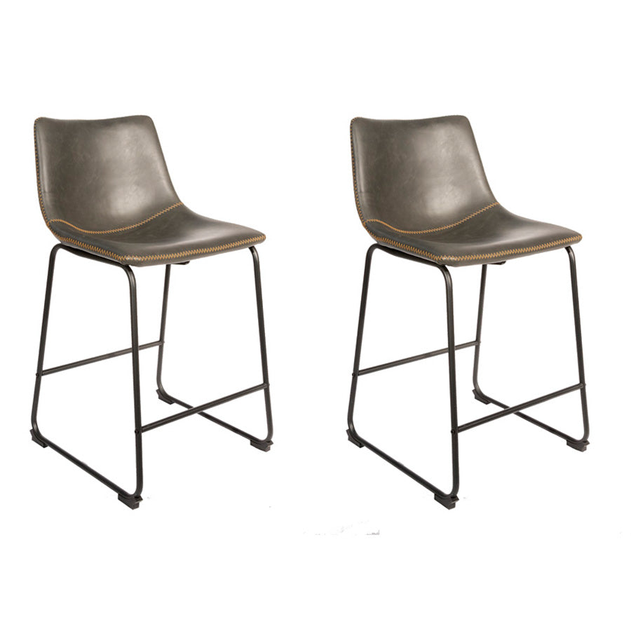 Ricard Vegan Counter Stool Grey SET OF 2