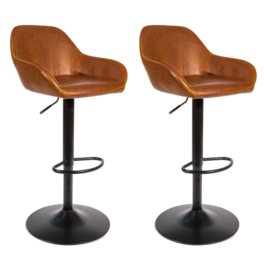 Aston Gas Lift Barstool Tan SET OF 2