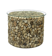 Load image into Gallery viewer, Shortlands  Drum Lamp Table Glass Top
