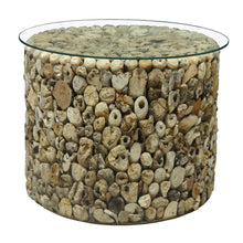 Load image into Gallery viewer, Shortlands  Drum Lamp Table Glass Top
