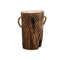 Load image into Gallery viewer, Sherwood Teak Root Tiger Stripe Stool with Rope
