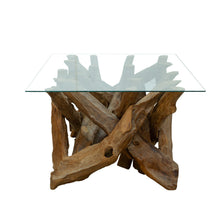 Load image into Gallery viewer, Sherwood Teak Root Rectangular Coffee Table with Glass Top
