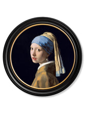 Load image into Gallery viewer, c.1665 Girl with a Pearl Earring - Round Frame Print
