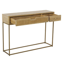 Load image into Gallery viewer, 2 Drawer Rattan Console Table
