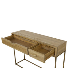 Load image into Gallery viewer, 2 Drawer Rattan Console Table
