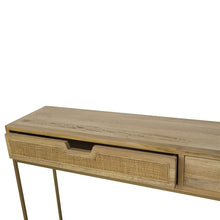 Load image into Gallery viewer, 2 Drawer Rattan Console Table
