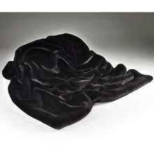 Load image into Gallery viewer, Katrina Hampton Luxury Soft Black Faux Fur Throw
