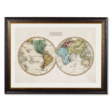 Load image into Gallery viewer, c.1800s Map of the World Framed Print
