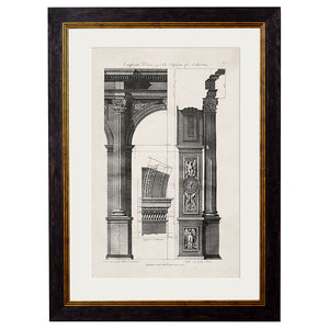 c.1796 Architectural Studies of Arches Framed Print