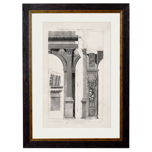 c.1796 Architectural Studies of Arches Framed Print