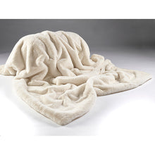 Load image into Gallery viewer, Katrina Hampton Luxury Soft Cream Faux Fur Throw
