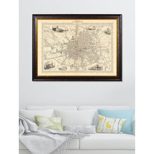 Load image into Gallery viewer, c.1851 Map of Dublin Framed Print
