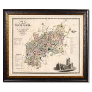 c.1830 County Maps of England Framed Print