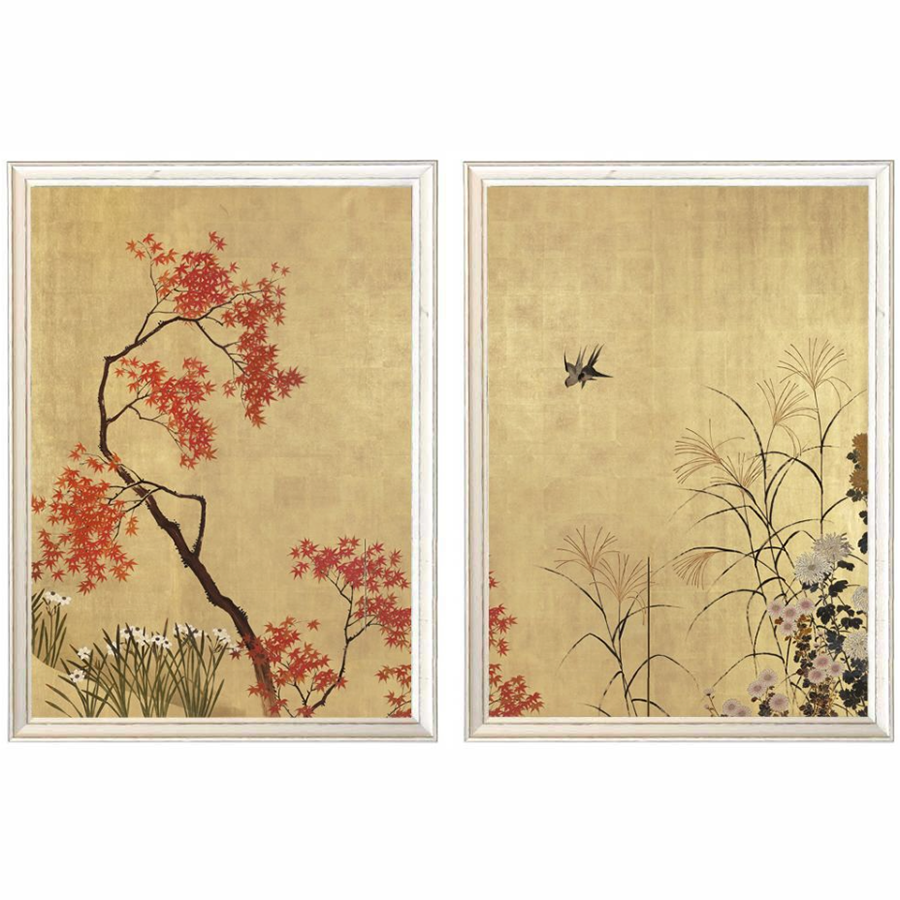 Japanese Blossom -Shibata Zeshine Set of 2 Framed Print