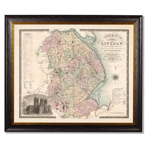 c.1830 County Maps of England Framed Print