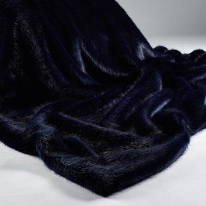 Katrina Hampton Luxury London Navy Faux Fur Throw