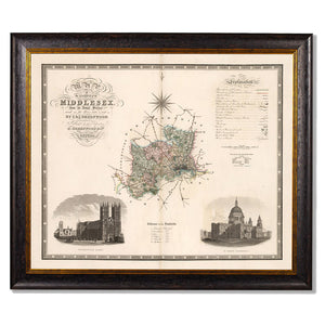 c.1830 County Maps of England Framed Print