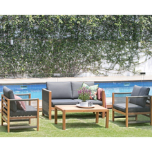 Load image into Gallery viewer, Acacia Wood 4 Seater Garden Furniture Set
