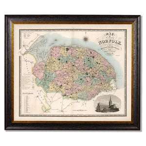 c.1830 County Maps of England Framed Print