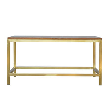 Load image into Gallery viewer, Rectangular Coffee Table with Gold Base
