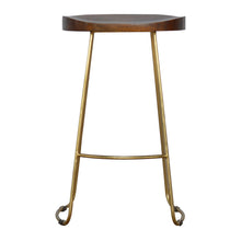 Load image into Gallery viewer, Gold Iron Bar Stool
