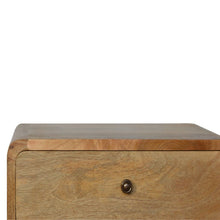 Load image into Gallery viewer, Curved Oak-ish Bedside Table
