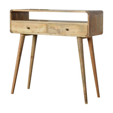 Load image into Gallery viewer, Curved Oak-ish Console Table
