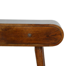 Load image into Gallery viewer, Chestnut Curved Edge Console Table
