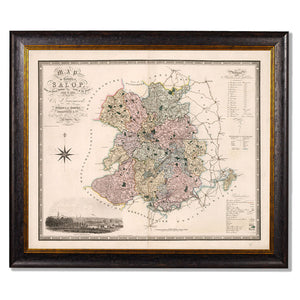 c.1830 County Maps of England Framed Print