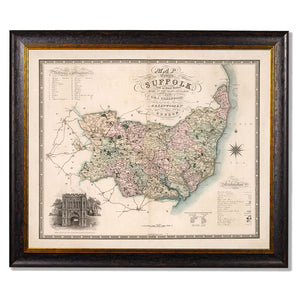 c.1830 County Maps of England Framed Print