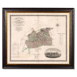 c.1830 County Maps of England Framed Print