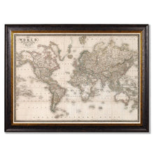 Load image into Gallery viewer, c.1838 Map of The World Framed Print
